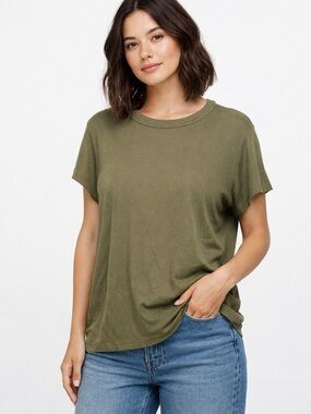 Old Navy Olive Green Short-Sleeve Crewneck Tee